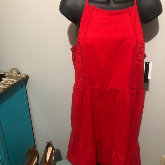 Speechless Red Ruffle Dress - Picture 2 of 6